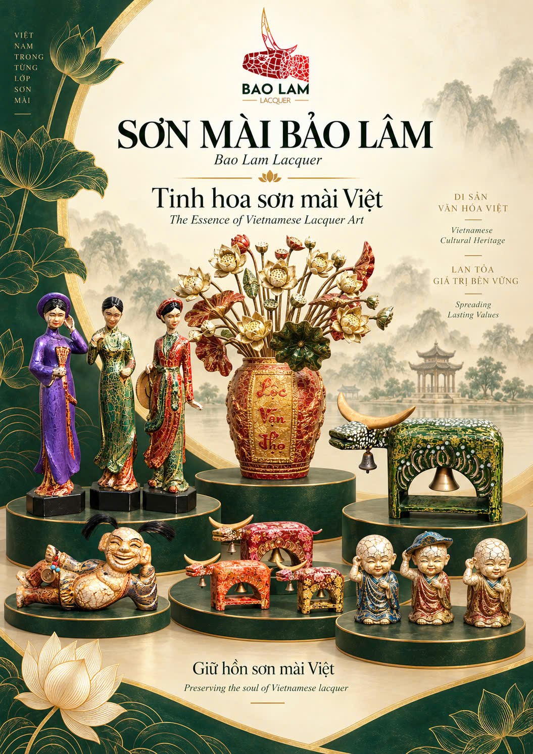 NÉT ĐẸP TRUYỀN THỐNG QUA CHẤT LIỆU SƠN MÀI BẢO LÂM